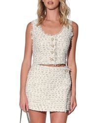 Walter Baker - Alyssa Button Tweed Top - Lyst