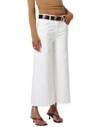 Citizens of Humanity - Lyra Raw Hem High Waist Crop Wide Leg Jeans - Lyst