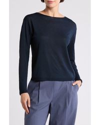 Vince - Dropped Shoulder Boat Neck Sweater - Lyst