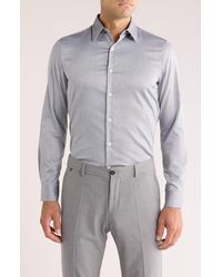 Duchamp - Slim Fit Geometric Print Dress Shirt - Lyst