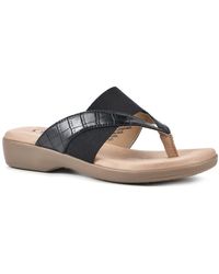 White Mountain - Bumble Embossed Faux Leather Sandal - Lyst