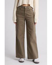 PacSun - High Waist Wide Leg Cargo Pants - Lyst
