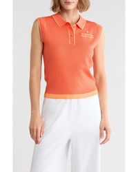 Original Penguin - Sleeveless Cropped Polo Sweater - Lyst
