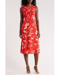 Calvin Klein Sleeveless Fit And Flare Short Dress in Red | Lyst Calvin Klein Sleeveless Fit And Flare Short Dress in Red | Lyst