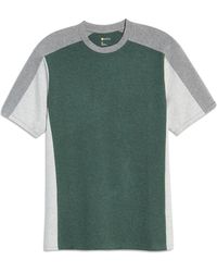 Zella Colorblock T-shirt In Green Ivy Melange At Nordstrom Rack