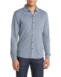 Robert Barakett - Saldon Jacquard Knit Button-up Shirt - Lyst
