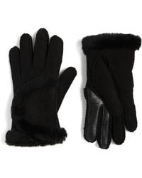 UGG - Genuine Shearling Suede Gloves - Lyst