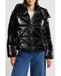 Sam Edelman - Shiny Crop Puffer Jacket - Lyst