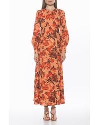 Alexia Admor - Yesenia Long Sleeve Empire Waist Maxi Dress - Lyst