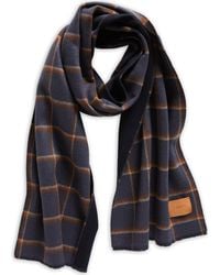 Vince - Double Face Windowpane Check Wool & Cashmere Scarf - Lyst
