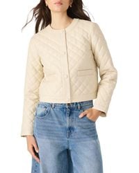Steve Madden - Quilted Faux Leather Jacket - Lyst