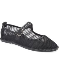 Tahari - Mesh Mary Jane Flat - Lyst