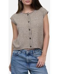 Blu Pepper - Button Down Sleeveless Sweater - Lyst