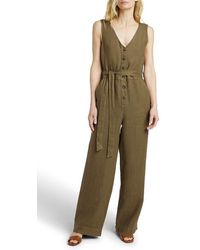 Faherty - Alina Linen Jumpsuit - Lyst
