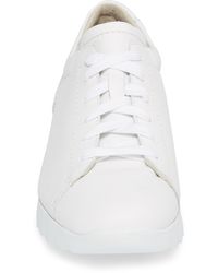 Munro Kellee Derby In White/silver Leather At Nordstrom Rack