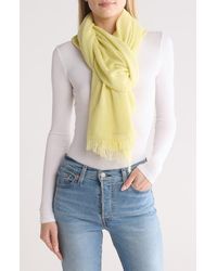 Portolano - Merino Wool Eyelash Fringe Wrap Scarf - Lyst