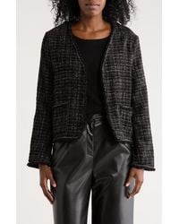 Max Studio - Cotton Blend Bouclé Jacket - Lyst