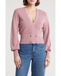 Love By Design - Juliet Double Breasted Crop Cardigan - Lyst
