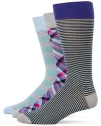 Lorenzo Uomo - Assorted 3-Pack Crew Socks - Lyst