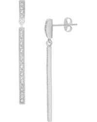 Savvy Cie Jewels - 18K Vermeil Linear Cz Drop Earrings - Lyst