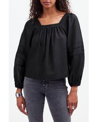 Madewell - Square Neck Long Sleeve Top - Lyst