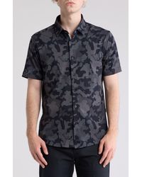 Stone Rose - Drytouch® Performance Camo Print Short Sleeve Button-up Shirt - Lyst