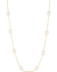 Savvy Cie Jewels - Freshwater Pearl Chain Necklace - Lyst