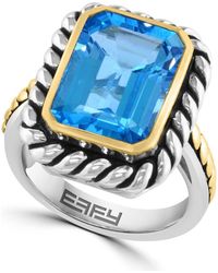 Effy - Two Tone Topaz Ring - Lyst