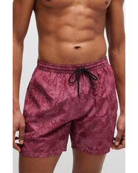 BOSS - Reel Abstract Swim Trunks - Lyst
