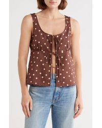 Vigoss - Tie Front Vest Top - Lyst