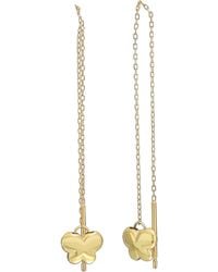 Bony Levy - 14k Gold Butterfly Threader Earrings - Lyst