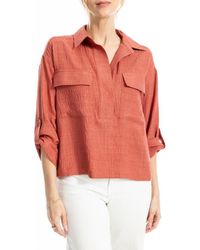 Max Studio - Collared Textured Shirt - Lyst