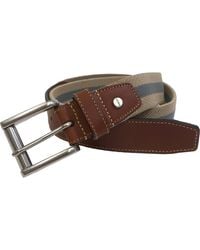 Boconi - Elastic Braid Leather Tab Belt - Lyst