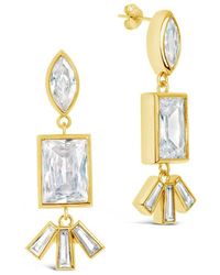 Sterling Forever - Bella Cubic Zirconia Drop Earrings - Lyst