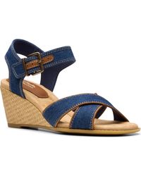 Clarks - Emmalae Iris Wedge Sandal - Lyst