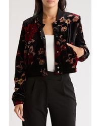 Rachel Roy Cropped Bomber Jacket in Red Lyst
