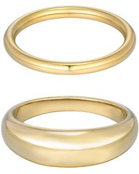 Adornia - Set Of 3 Stackable Band Rings - Lyst