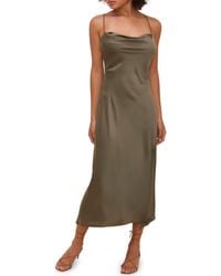 Astr - Gaia Cowl Neck Satin Dress - Lyst