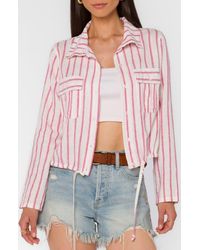 Velvet Heart - Seren Crop Utility Linen Blend Jacket - Lyst