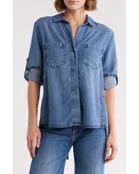 Bella Dahl - Split Back Button Down Shirt - Lyst