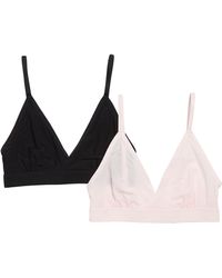 Nordstrom - 2-pack Mesh Triangle Bralettes - Lyst