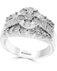 Effy - Sterling Silver Pavé Diamond Ring - Lyst
