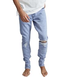 Cotton On Super Skinny Jeans In Tour Blue Blowout Repair At Nordstrom Rack