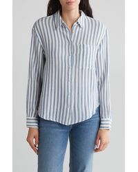 Caslon - Stripe Cotton Gauze Button-up Shirt - Lyst