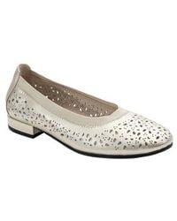David Tate - Laser Cut Ballet Flat - Lyst