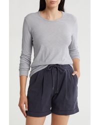 James Perse - Long Sleeve Cotton Modal Blend Crew Neck T-shirt - Lyst
