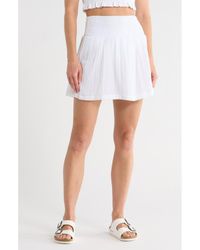 Vitamin A - Costa Organic Cotton Smocked Cover-Up Miniskirt - Lyst