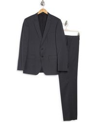 BOSS - Huge Genius Two Button Notch Lapel Virgin Wool Suit - Lyst