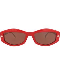 McQueen - 52Mm Rectangular Sunglasses - Lyst