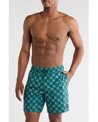 RVCA - Checkmate Swim Trunks - Lyst